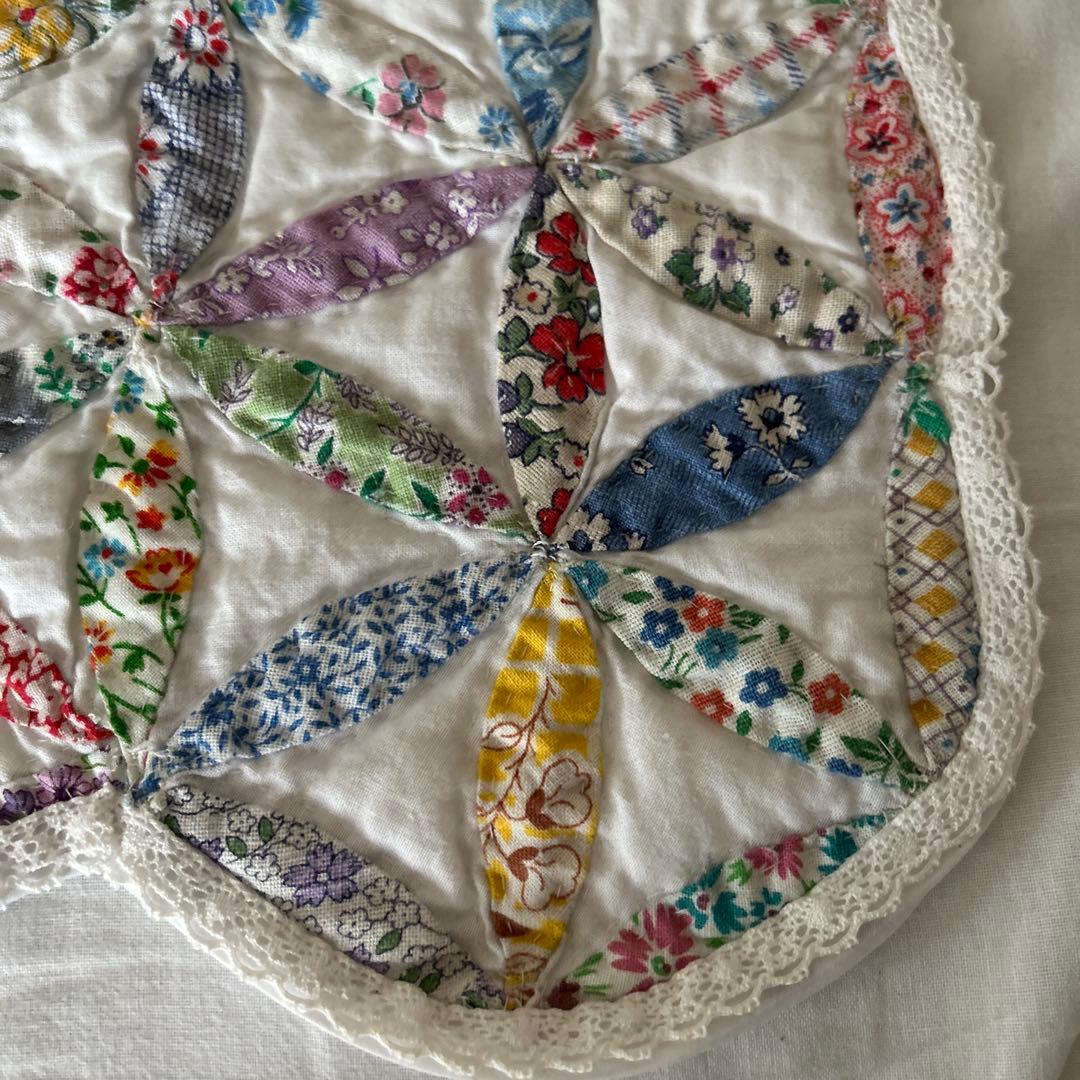 【516】 ハンドメイド　パッチワークキルト　フィードサックのフリーマット