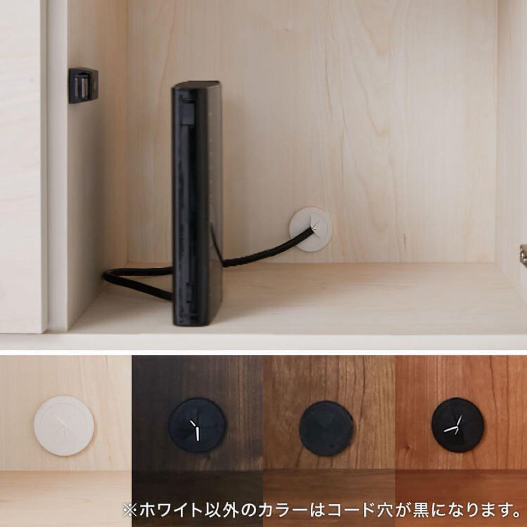 LOWYAサイドボード キャビネット 国産 木製キャビネット ライトブラウン