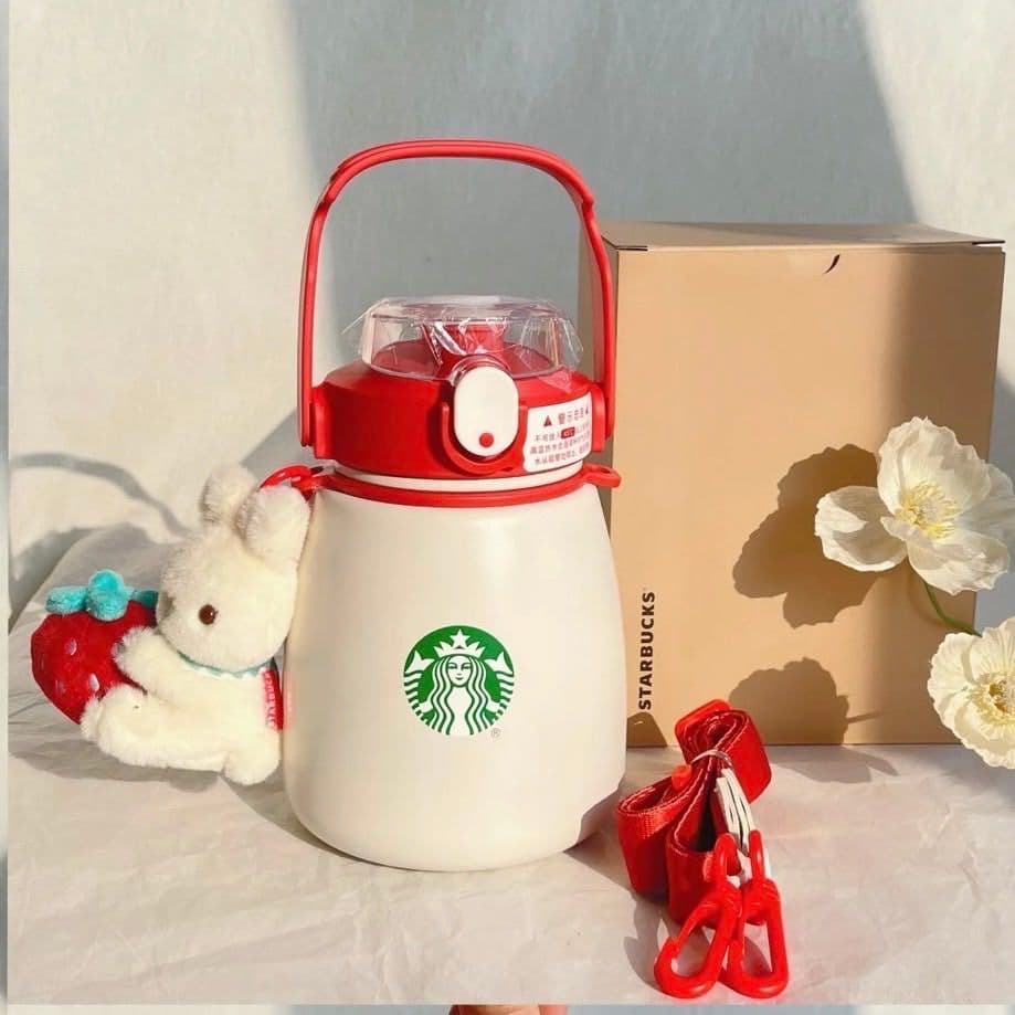 海外限定　スターバックス　いちご　うさぎ　　ステンレスタンブラー　1000ml