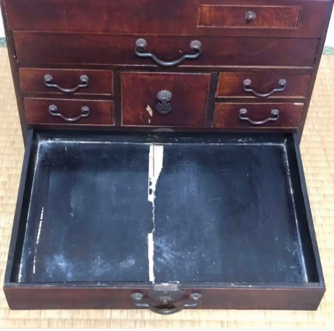 アンティーク 木製 引出し 昭和レトロ 小箪笥 小物入れ 伝統工芸品