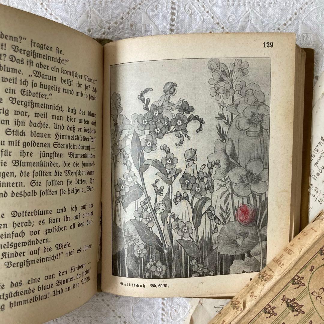 L850洋書　1925年発行　ドイツのアンティーク古書　 花のおとぎ話