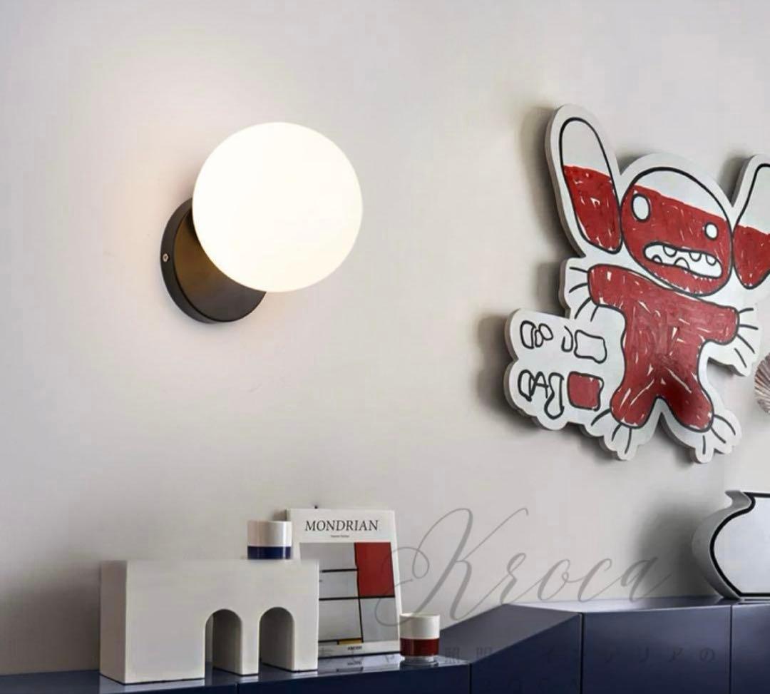 【新品/まとめ売り可】KROCAブラケット照明 LEDランプ付　球形　ホワイト