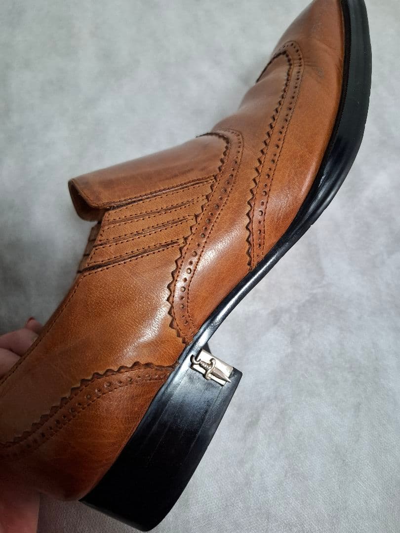 Vin28！GUCCI☆ レザー ブラウン ローファー 革靴