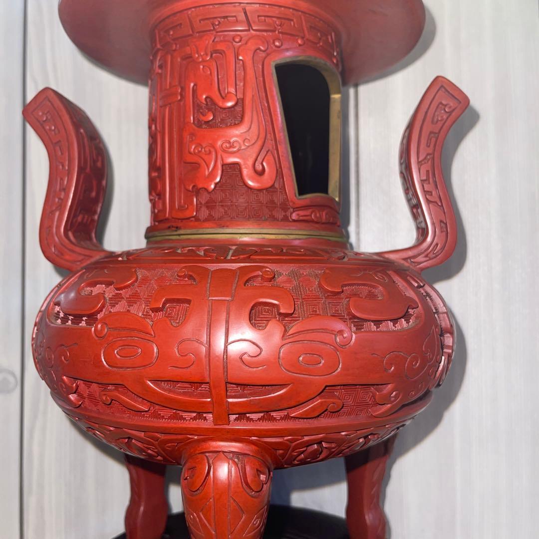 中国 線香立て 大香炉 三つ足 置物 陶芸 唐 アンティーク 時代 骨董品 文化