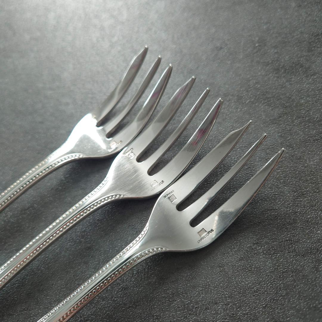 クリストフル パール ケーキフォーク 3点