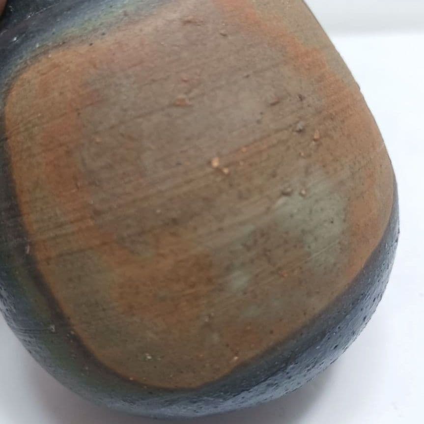 Y3339-4 備前焼 高原敏 茶入 共箱・仕覆　#13
