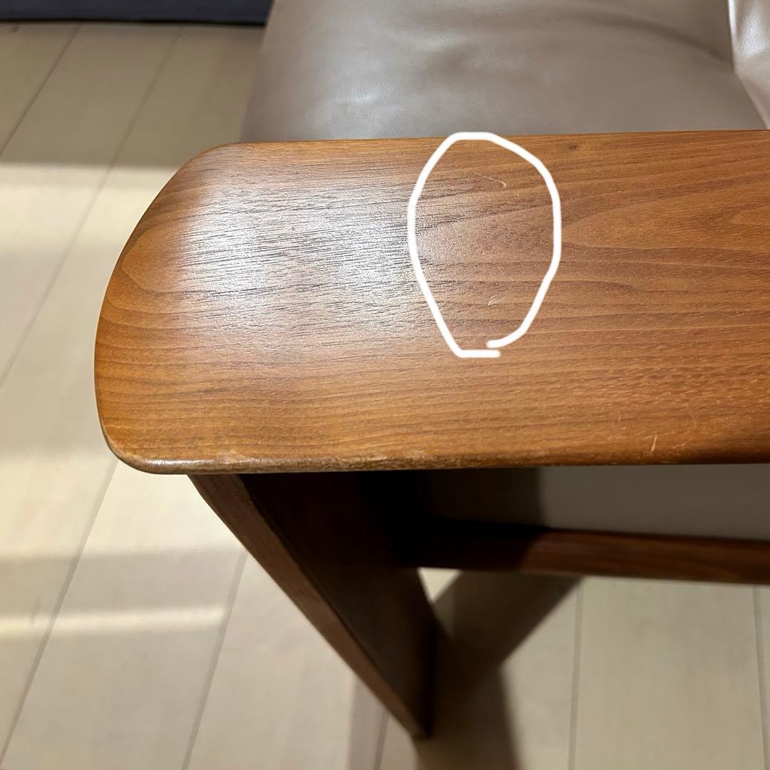 karimoku カリモク WW4103 1Pソファ 本革張レザー　グレージュ