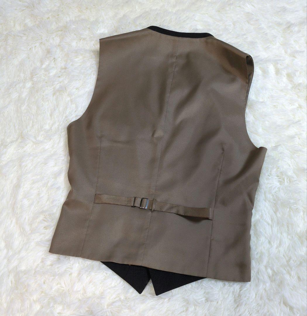 FABRIC TOKYO　ベスト　スリーピース　セットアップ　ブラウン　チェック