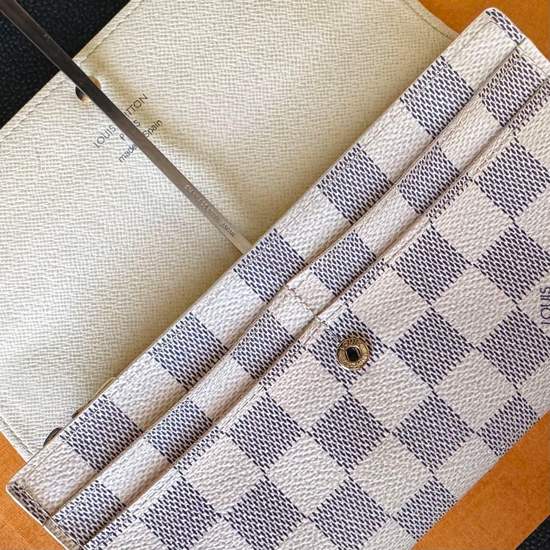 LOUIS VUITTON ダミエ アズール ポルトフォイユ サラ 長財布 美品
