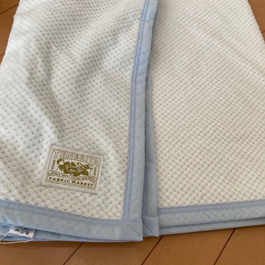 新品　未使用　テネリータ　ハーフケット　オーガニックコットン　サックス