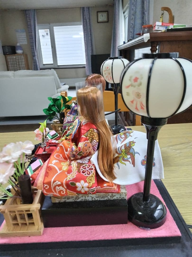 リカちゃん 雛人形 ケース付き リメイク品