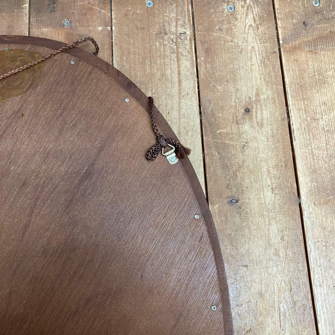 B-2 アンティーク MK木製 楕円形 オーバル型 ウォールミラー 壁掛け鏡