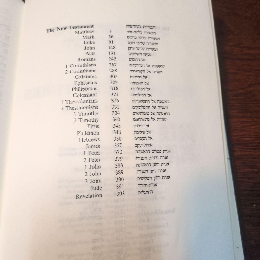 HEBREW-ENGLISH（NKJV） BIBLE ヘブル語ー英語　対訳聖書