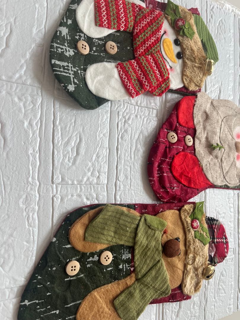 クリスマス 靴下3足セット ソックス オーナメント サンタ トナカイ