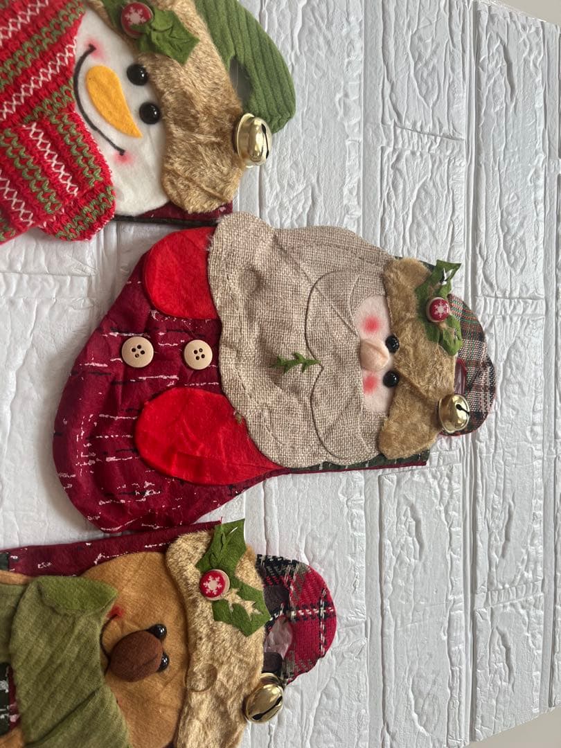 クリスマス 靴下3足セット ソックス オーナメント サンタ トナカイ