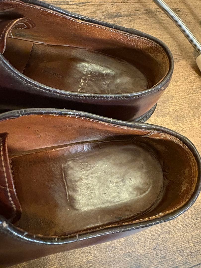 【最終値下げ】 Alden 990 コードバン プレーントゥ ブラウン 9D