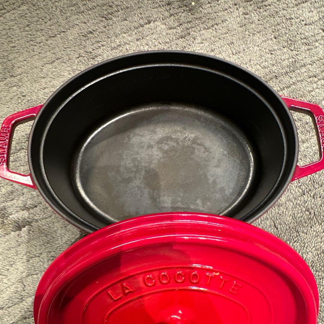 ストウブ LA COCOTTE 27cm 両手鍋 チェリー/レッド