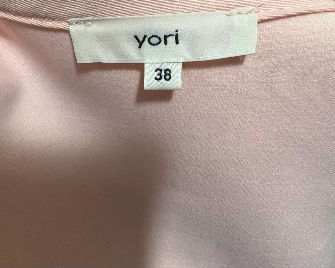 さとぱん！美品！yori ピンクスプリングカラーコート スプリングコート