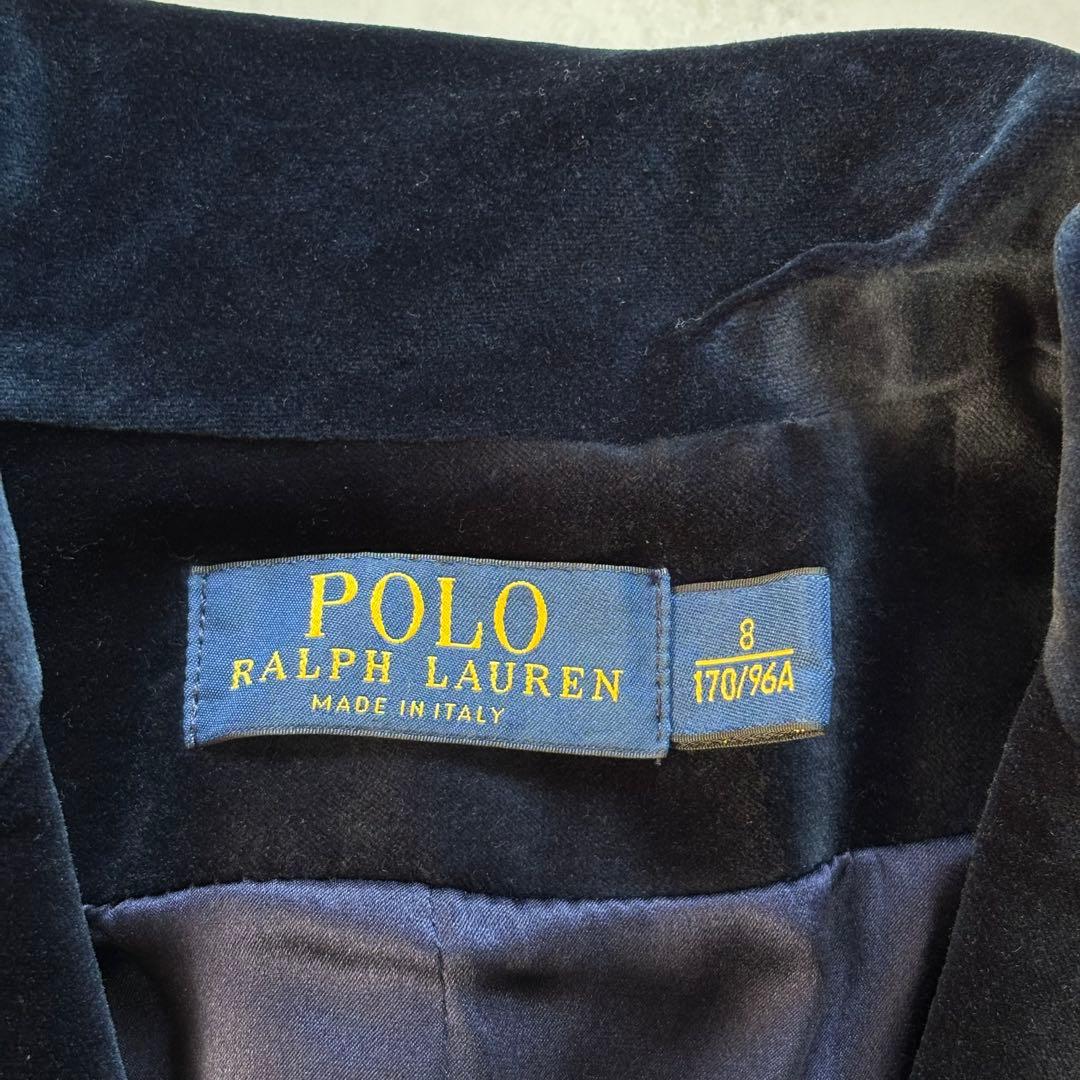 【極美品】ポロラルフローレン イタリア製 ベルベット テーラードジャケット 8