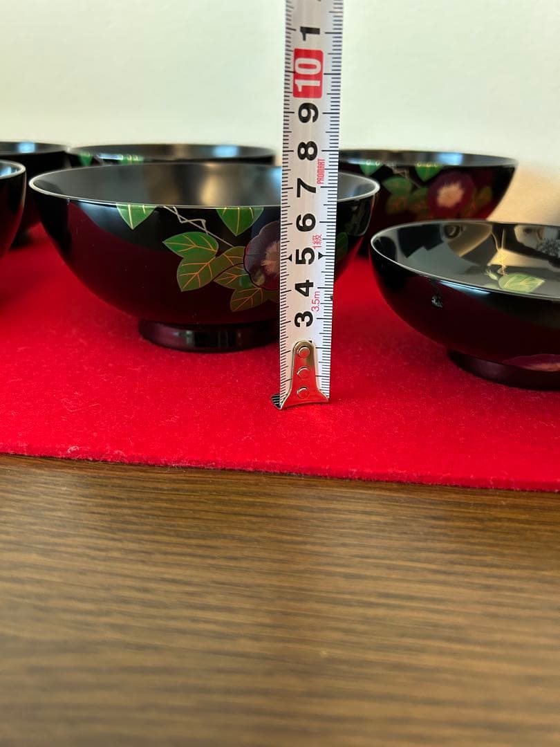 輪島塗　朝顔蒔絵　煮物椀五客