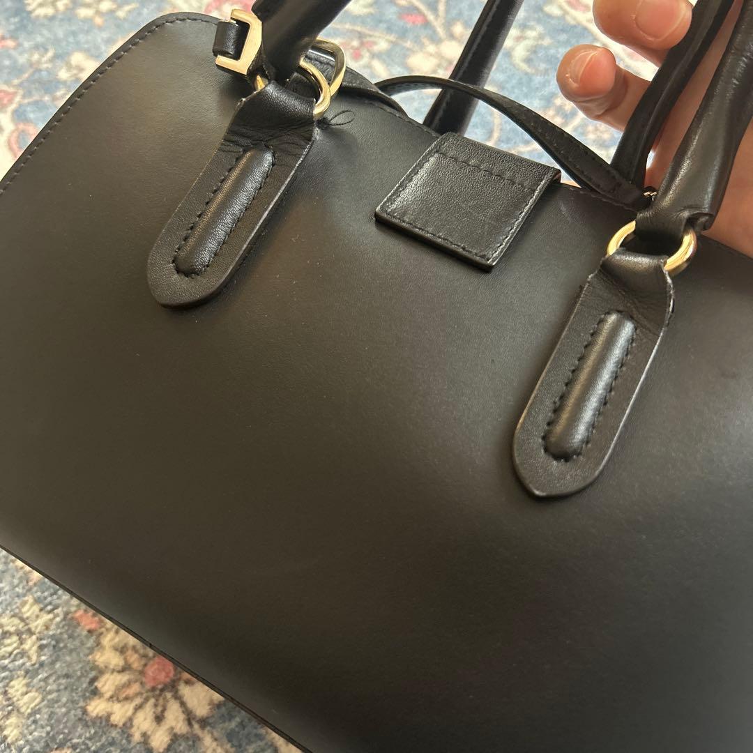 FURLA ミラノS ブラックレザー ショルダーバッグ