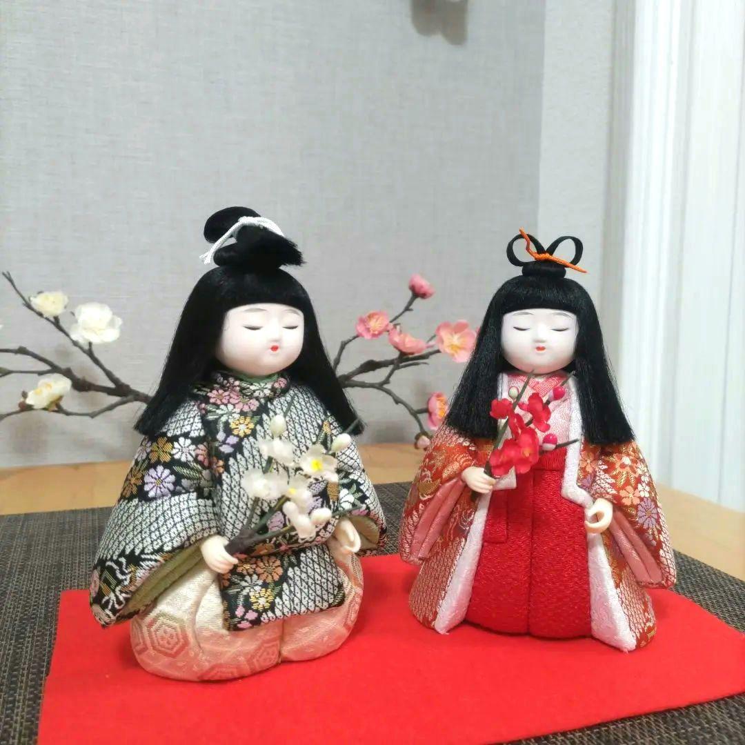 木目込人形✿紅梅白梅❀ペア✿❀ひな祭り