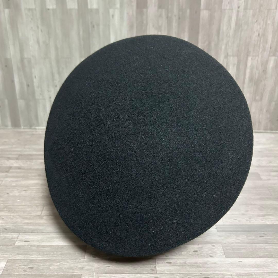 美品 カシラ CA4LA ブラック ウール ハット キャスケット アシンメトリー