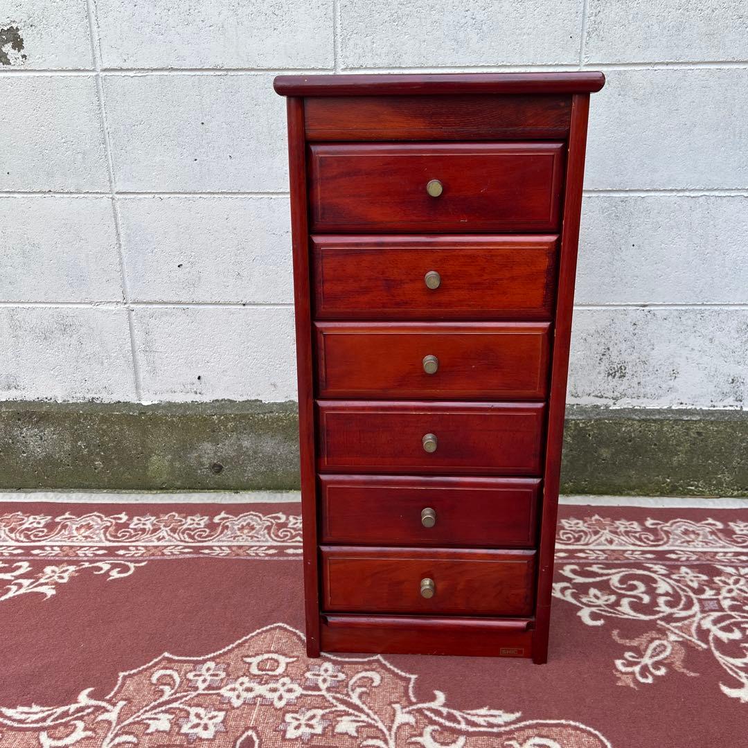 古家具ビンテージ品◾️四国工芸 SHICO 引き出し6杯 整理棚 木製家具