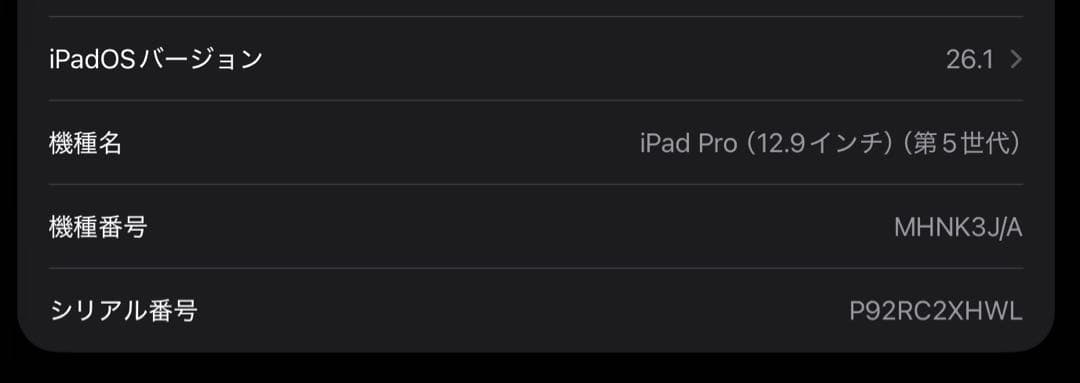 美品 iPad Pro 第5世代 12.9 512GB wifi スペースグレー