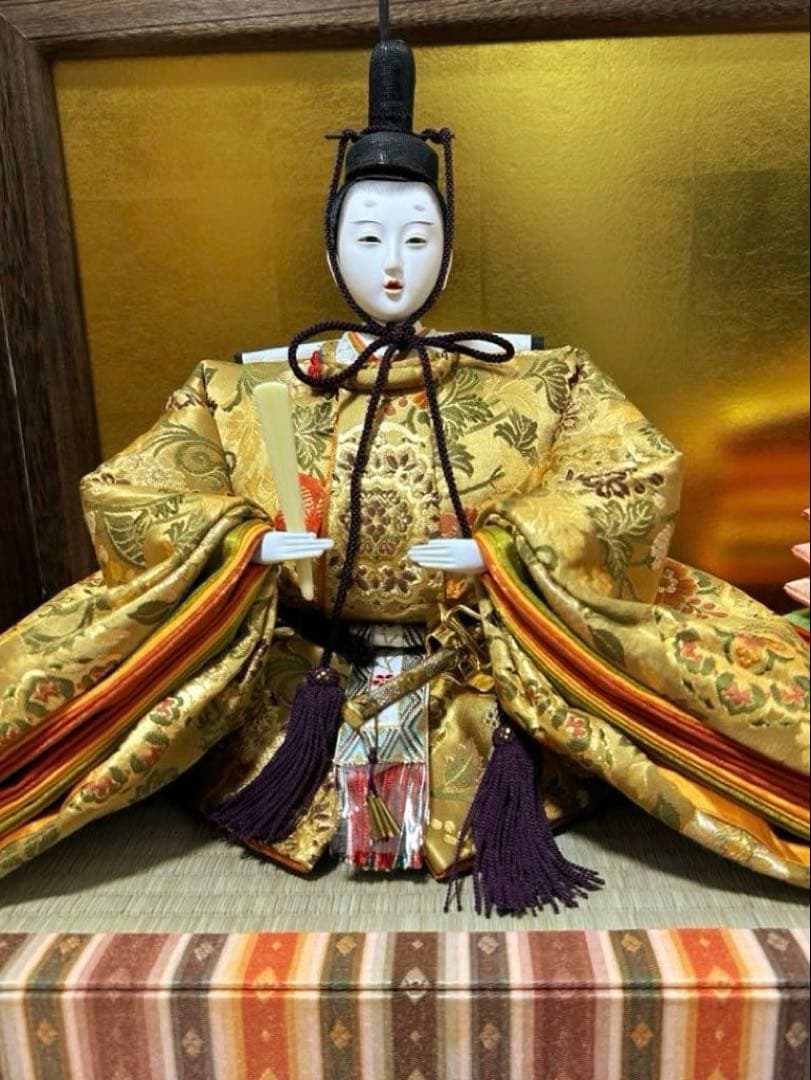 美品　特製本仕立　正絹束帯京雛　藤長監製　親王　平安　光寛作　翔鶴　特上七番