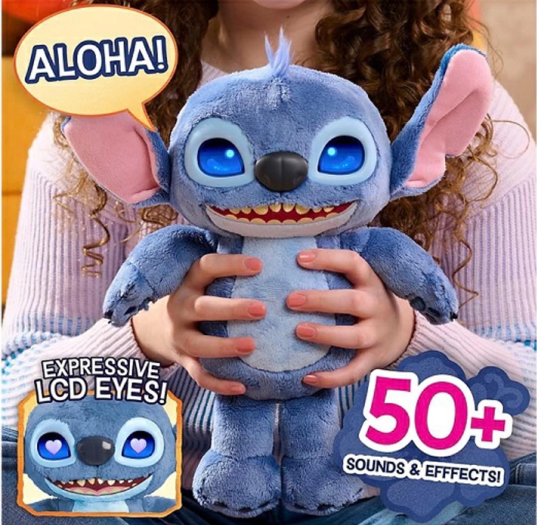 新品未開封 海外限定 Stitch スティッチ ぬいぐるみ LCD目付き 実写版
