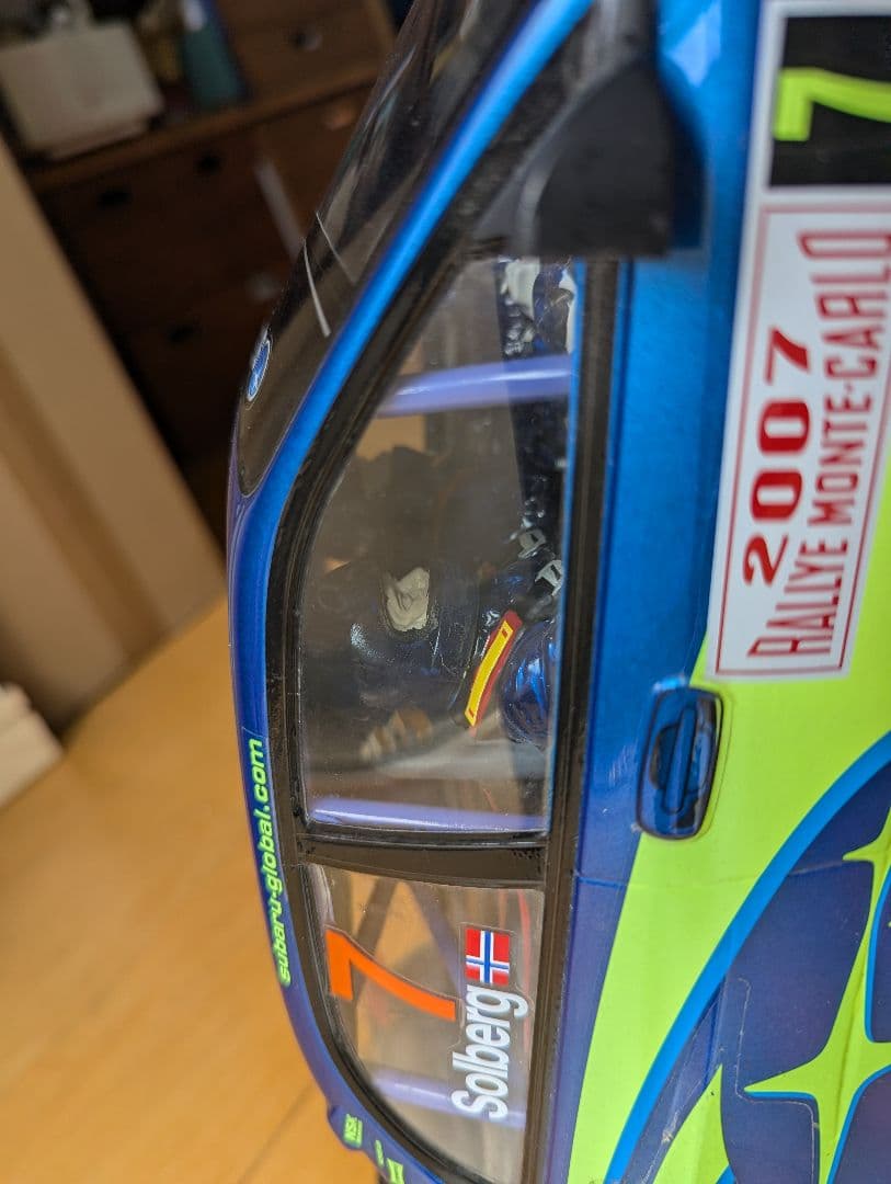 1/10タミヤラジコン　スバルインプレッサWRXボディ　塗装組立品