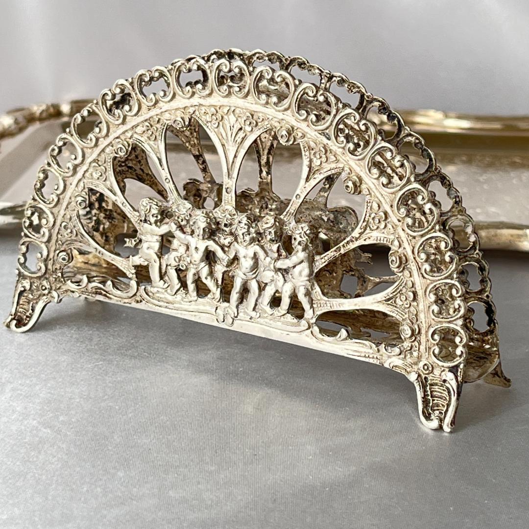 【ドイツ】チュラブの集うのナプキンスタンド 【純銀】ナプキンホルダー