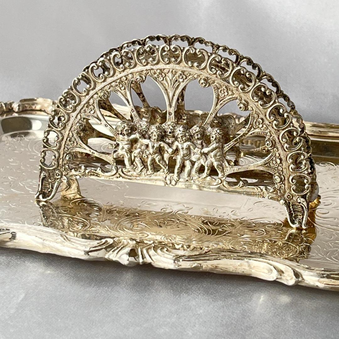 【ドイツ】チュラブの集うのナプキンスタンド 【純銀】ナプキンホルダー