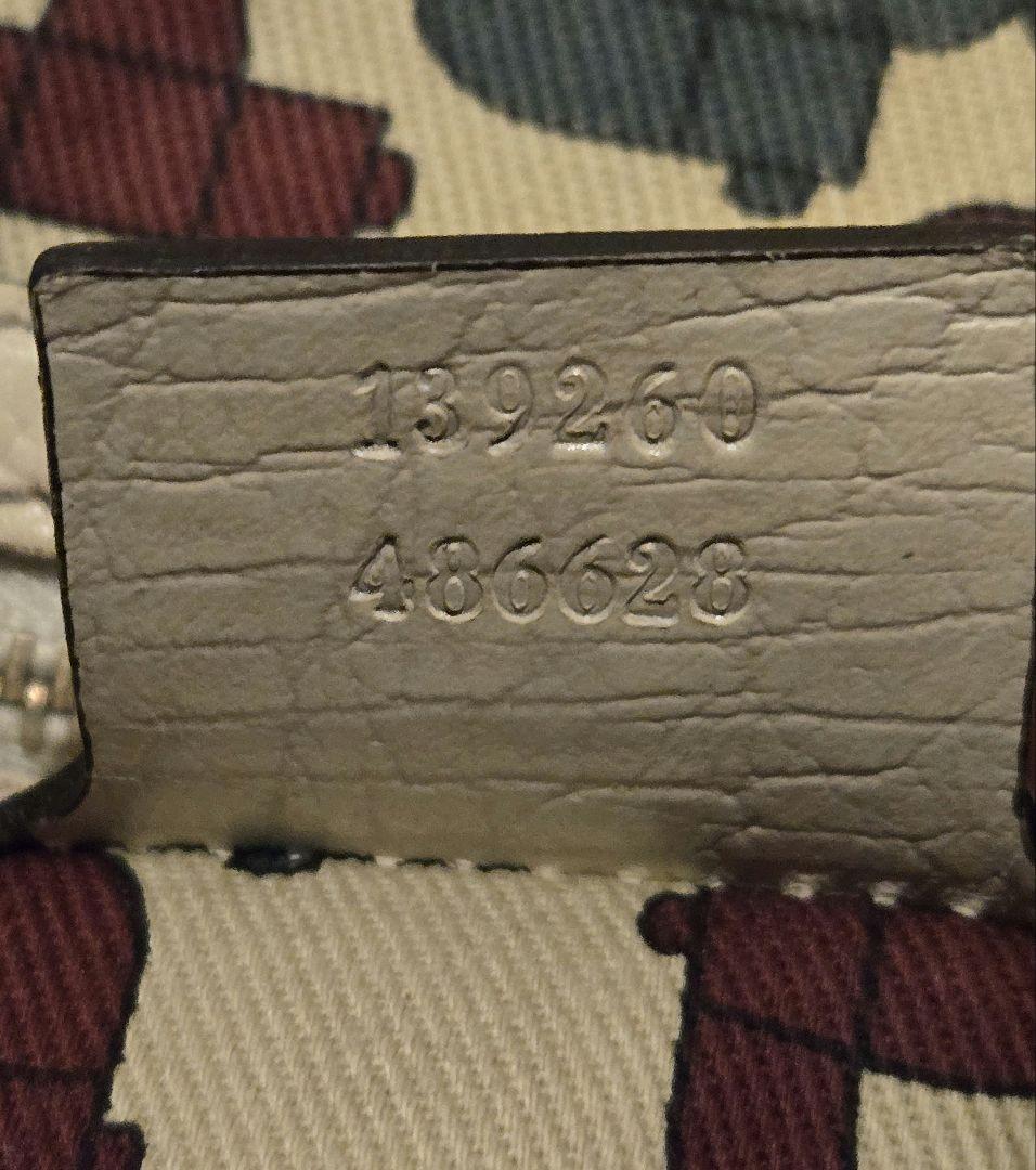 GUCCI GGキャンバス　シェリーライン　トートバッグ　ホワイト