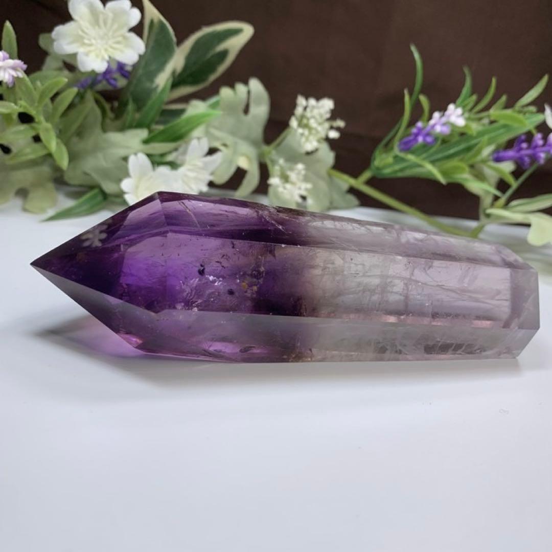 (訳)ロマネシュ鉱入り☆透明度抜群☆アメジストポイント