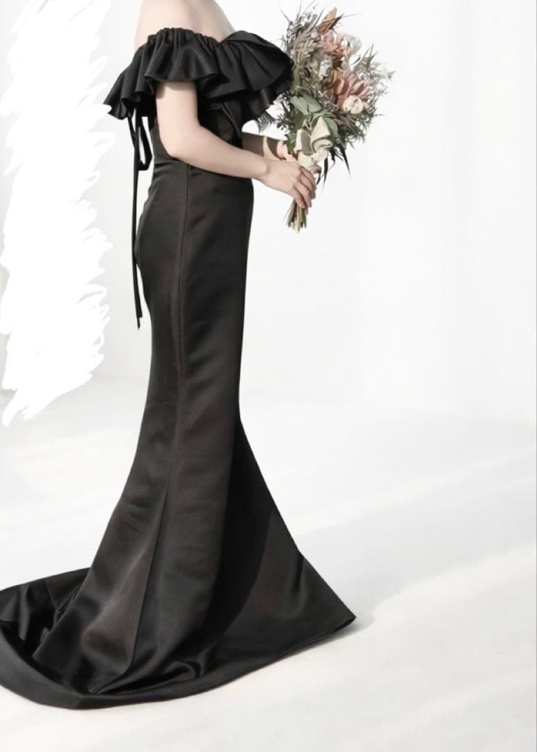 dress production オフショルダーソフトマーメイドドレス W268