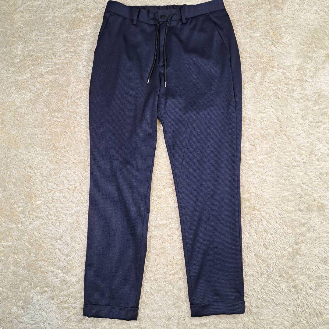 極美品　高ストレッチ　エディフィス　イージーパンツ　　ネイビー　セットアップ