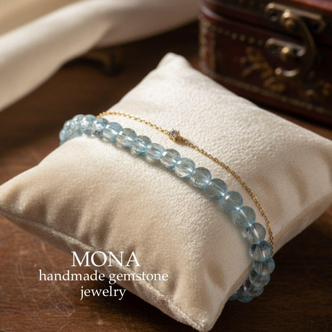 【Ruby】インプレッションストーン×淡水パールのデザインネックレス