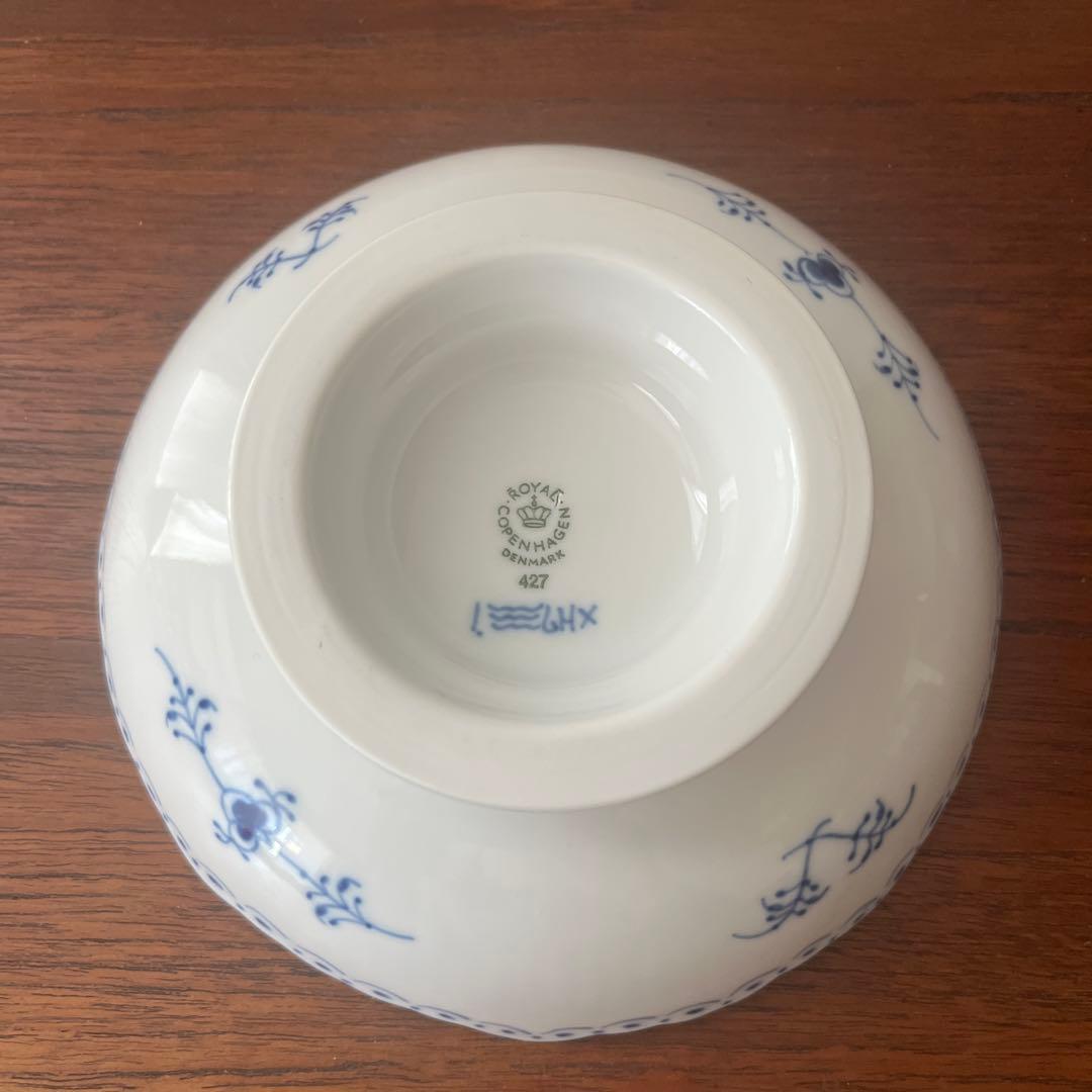 ロイヤル コペンハーゲン　ブルーフルーテッド ハーフレース コンポート皿