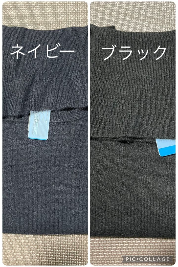 【Franco Spada】新品未使用 ネイビー カシミア100% タートル L