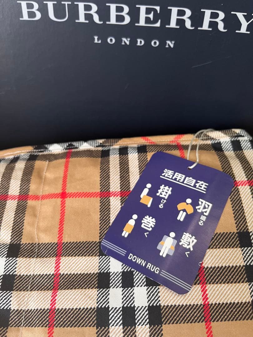 バーバリー ノバチェックハーフブランケット 膝掛け