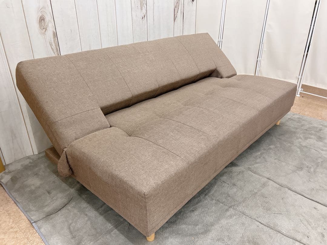 ソファーベッド（ブラウン）