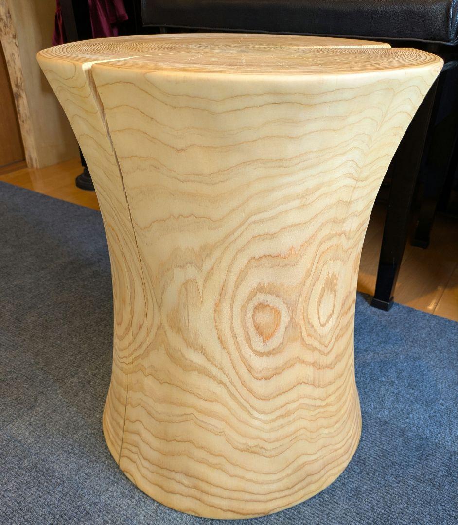 坂尻　　檜　大型　切り株　丸太　椅子　スツール　テーブル　高さ約45㎝