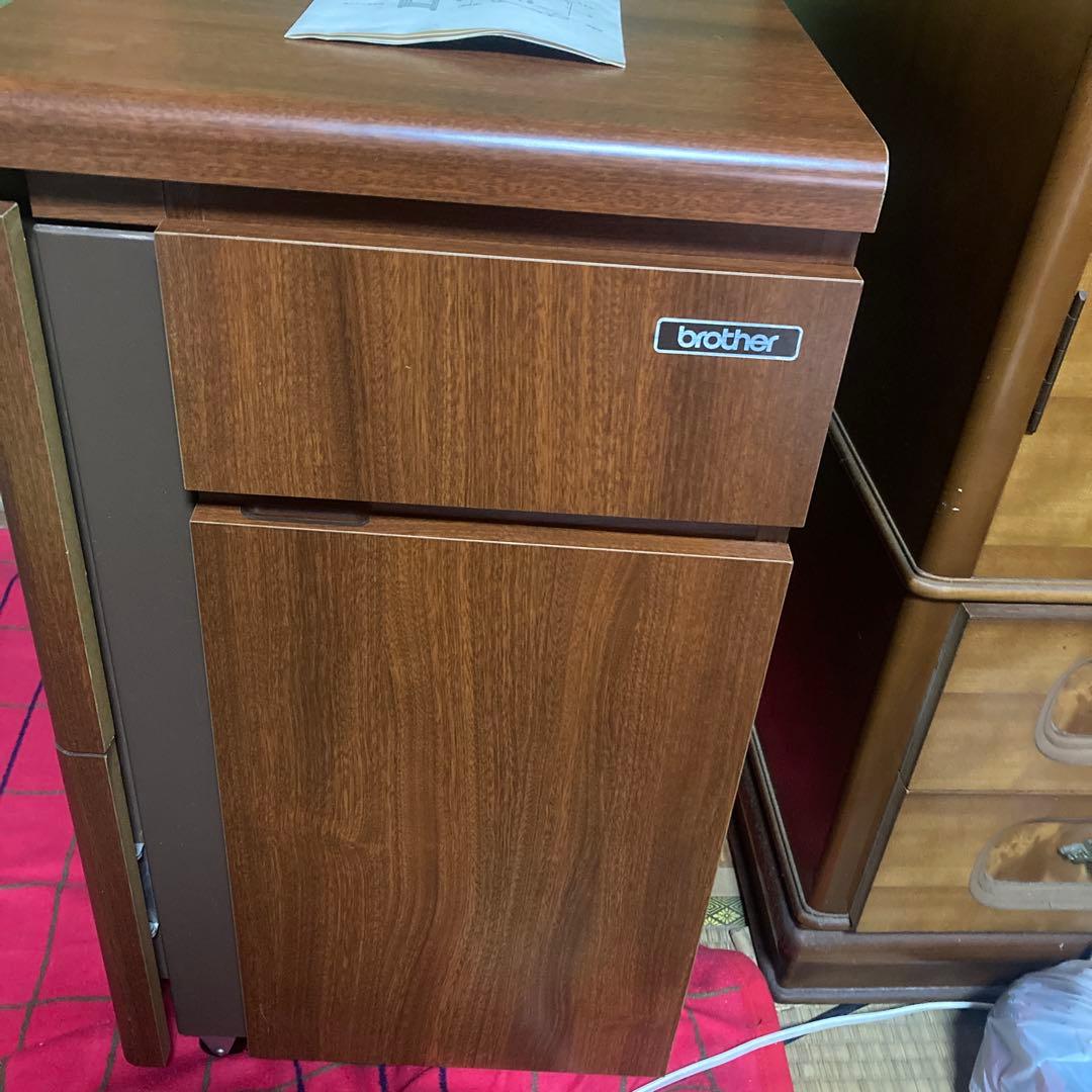 ブラザー brother ミシン台 コンパクト キャビネット 昭和 レトロ 木製