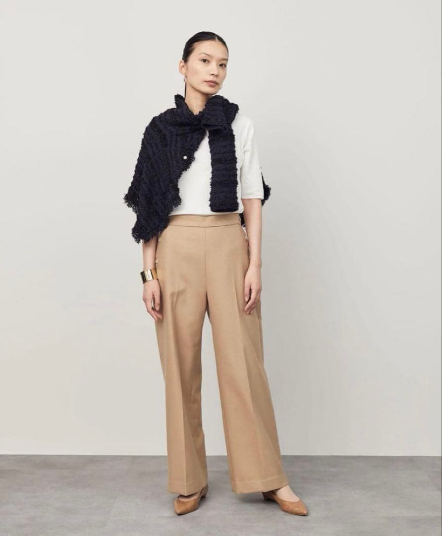 美品　ソージュ ツイードライクニットジャケット