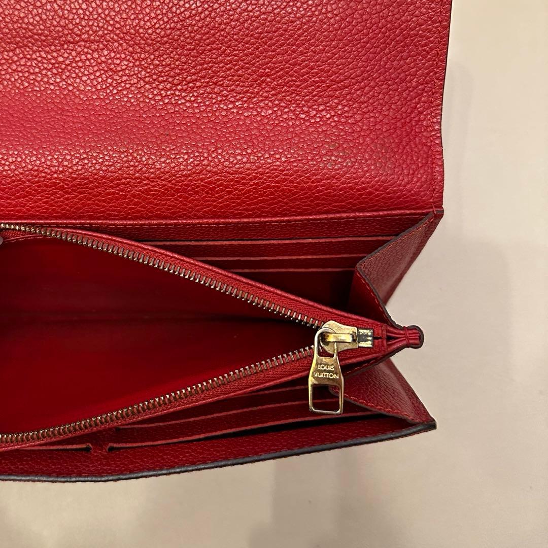 き*こ様 ルイヴィトン財布　モノグラムアンプラント　ポルトフォイユサラ　赤