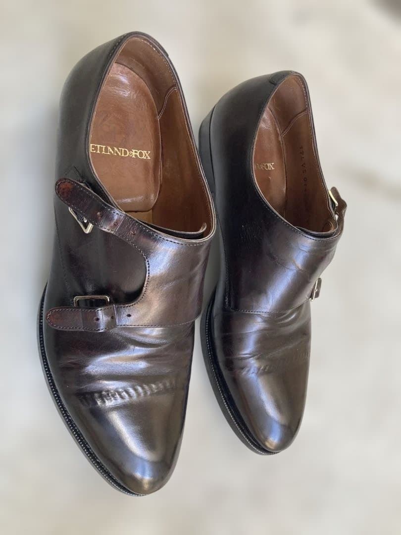 n*x様 ダークブラウン ダブルモンクストラップシューズ