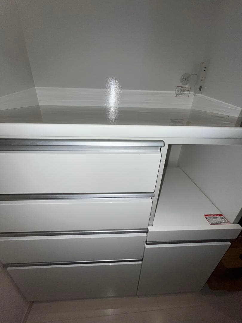 【みいさま専用※送料込】ニトリ 食器棚 幅90 レジューム　ホワイト