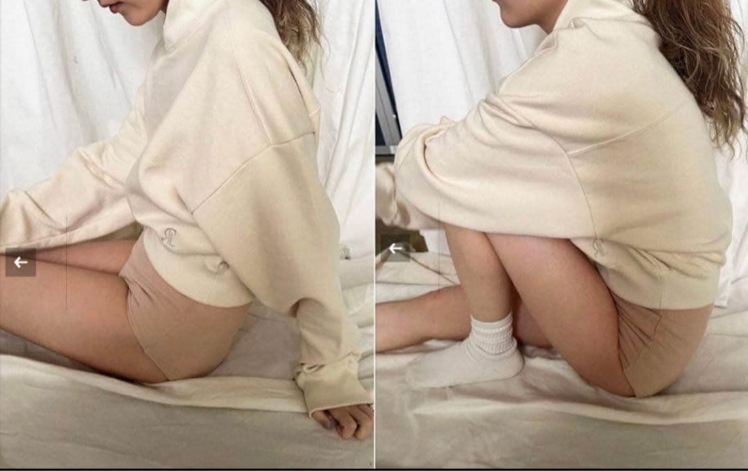 SKIN x EDIT. FOR LULU コラボ クロッ プドスウェット